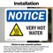 Signmission Hot Surface Sign, 5 in H x 7 in W, Vinyl Decal, Very Hot Water Sign With Symbol OS-2PACK-NS-D-57-L-18874 - alternate 5